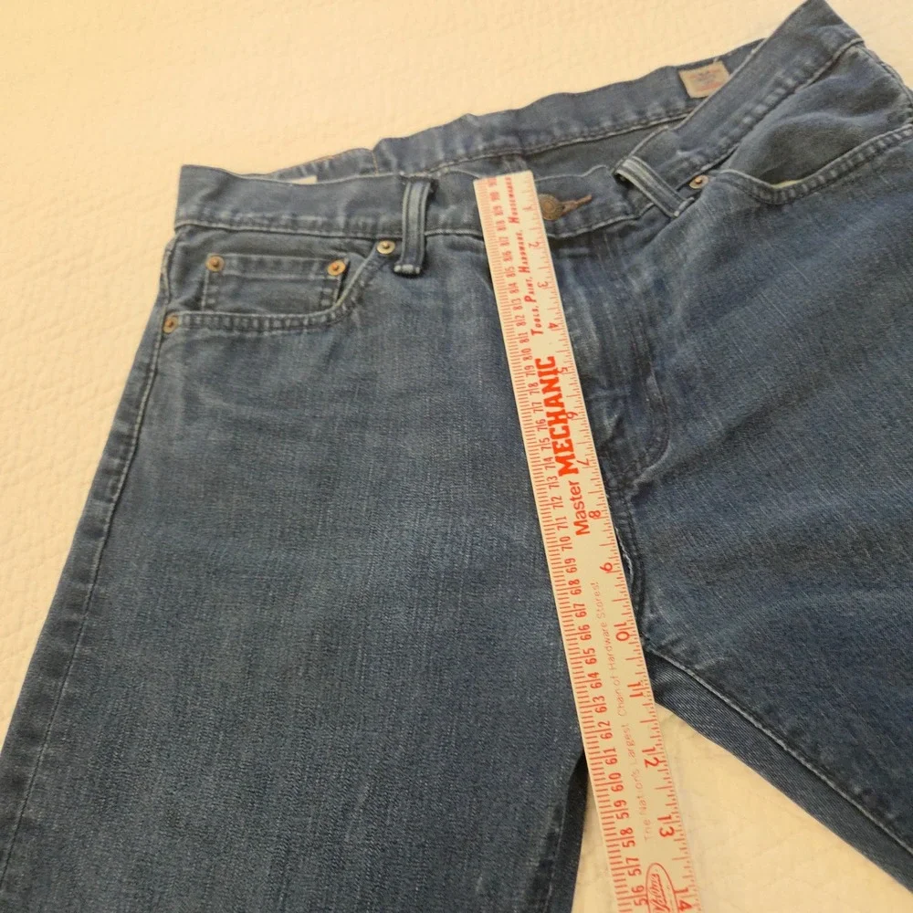 Levis 504 White Oak Cone Denim Jeans Mens 33x29 Dark Wash Straight Leg USA Made